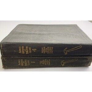 Audels Carpenters and Builders Guide Antique Books 1923 Vol 1 & 4